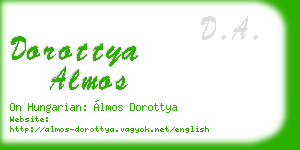 dorottya almos business card