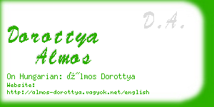 dorottya almos business card